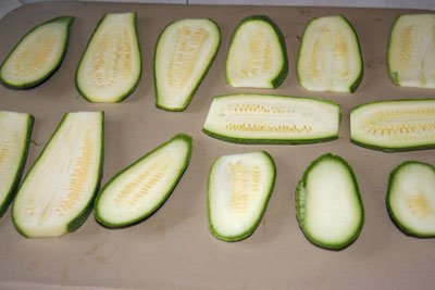 zucchini-for-pizzas Easily distracted- I took this picture before making my zuchinni into pizzas- just imagine them with pizza toppings!