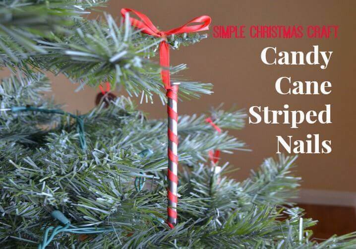 Simple Christmas Craft: Candy Cane Striped Nails Simple Christmas Craft: Candy Cane Striped Nails