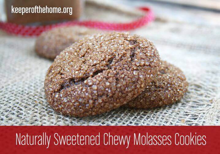 Naturally Sweetened Chewy Molasses Cookies Naturally Sweetened Chewy Molasses Cookies